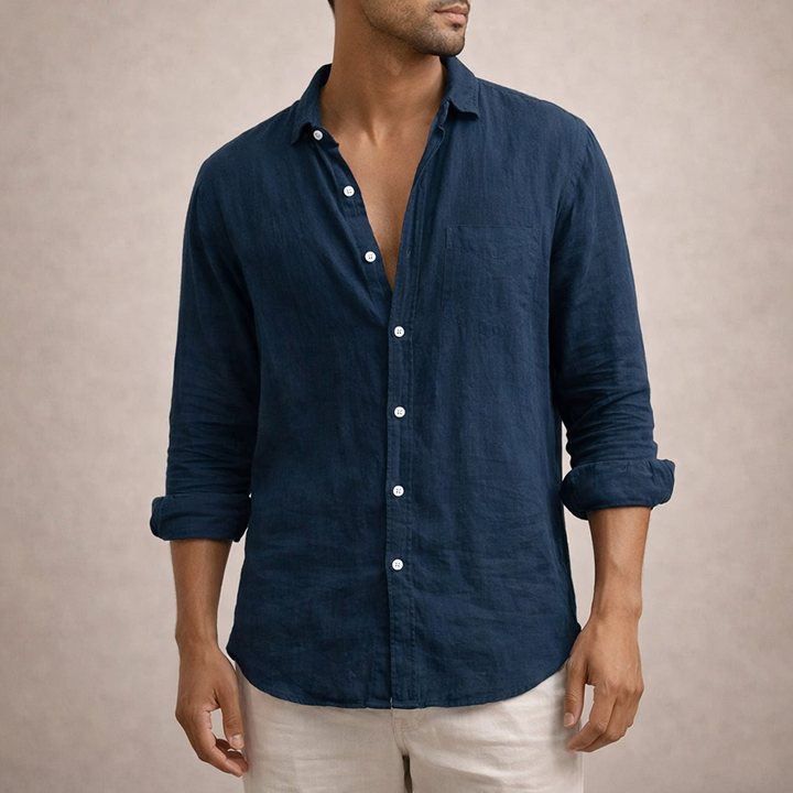 Emilio | Camisa de Lino para Hombre de Manga Larga
