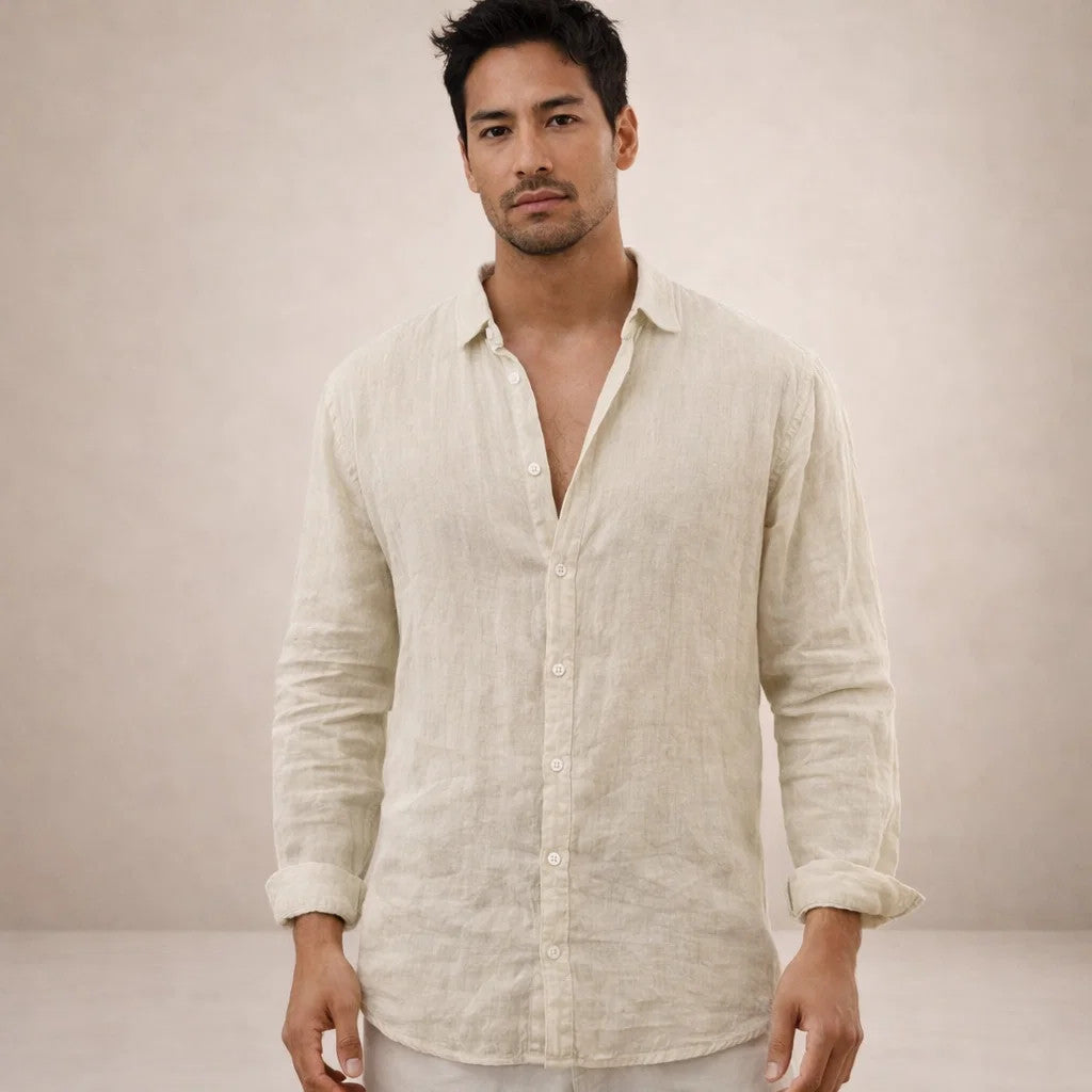 Emilio | Camisa de Lino para Hombre de Manga Larga