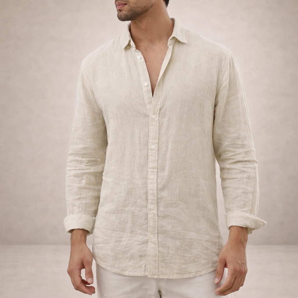 Emilio | Camisa de Lino para Hombre de Manga Larga