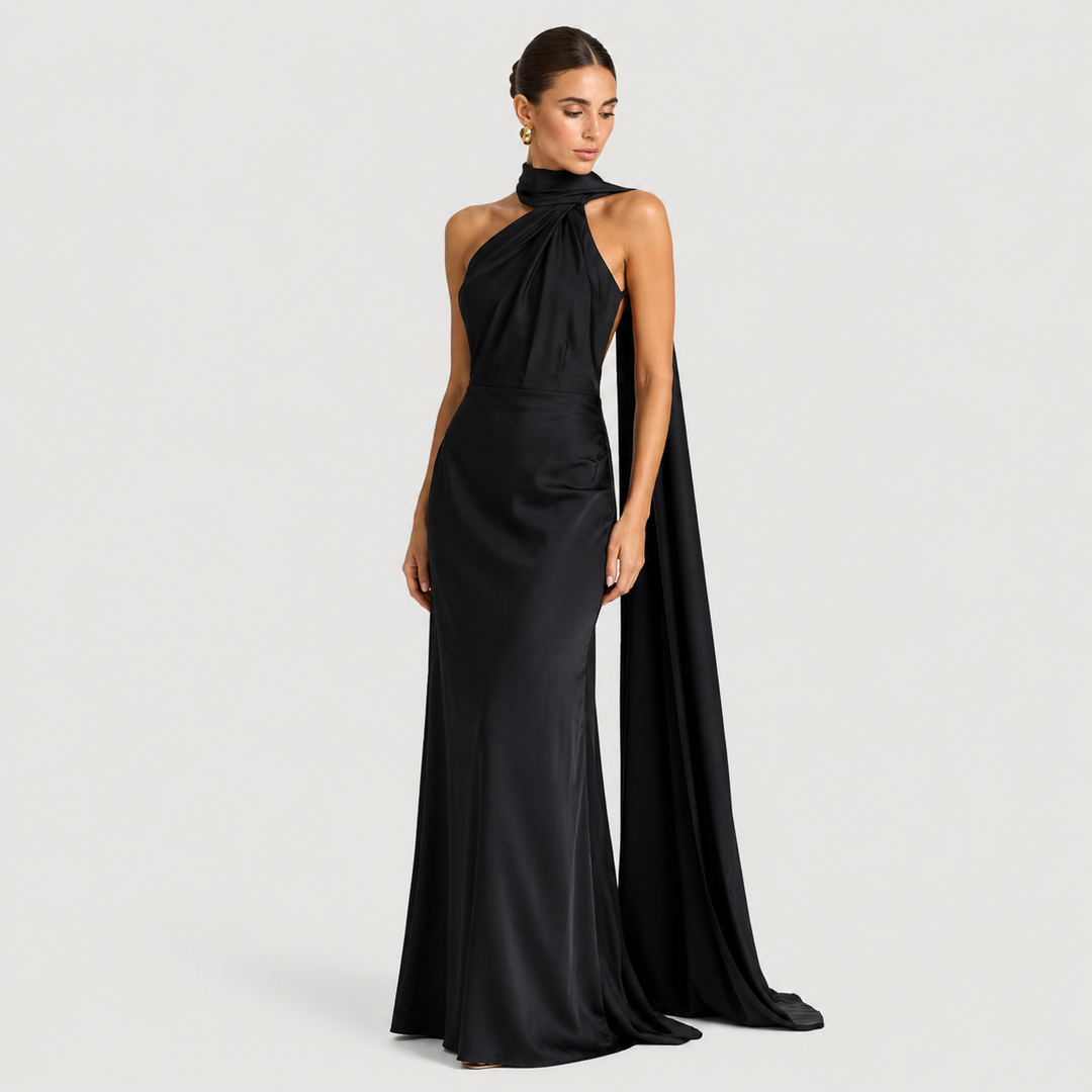 Natalia | Vestido Largo de Fiesta con Cuello Halter