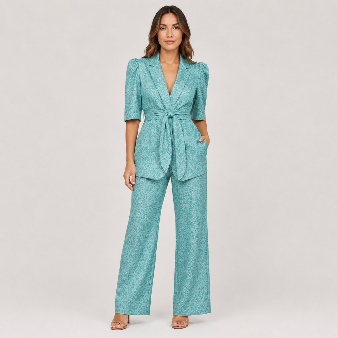 Adriana | Conjunto de Blazer Cruzado y Pantalón Recto