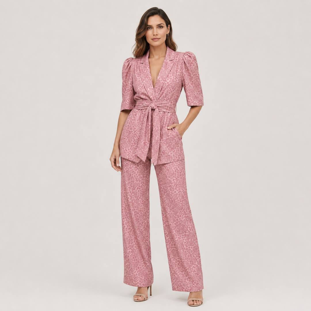 Adriana | Conjunto de Blazer Cruzado y Pantalón Recto