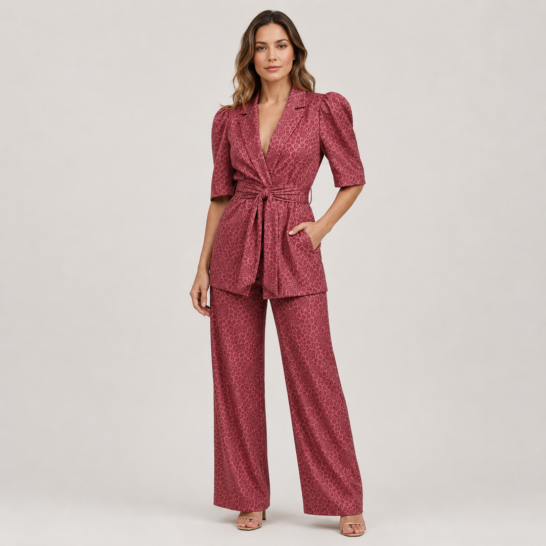 Adriana | Conjunto de Blazer Cruzado y Pantalón Recto