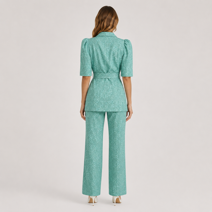 Adriana | Conjunto de Blazer Cruzado y Pantalón Recto