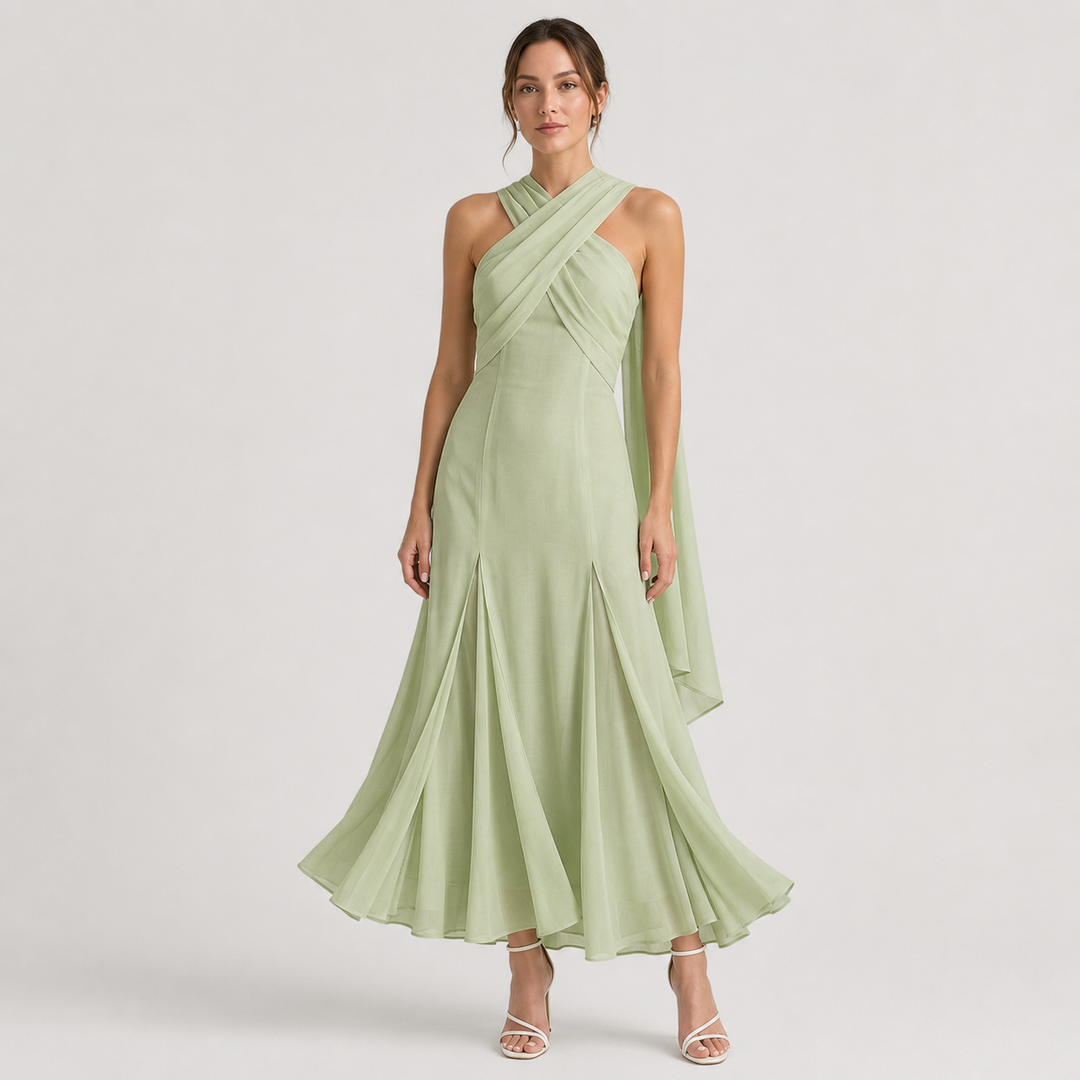 Valentina | Vestido Midi de Fiesta con Escote Halter