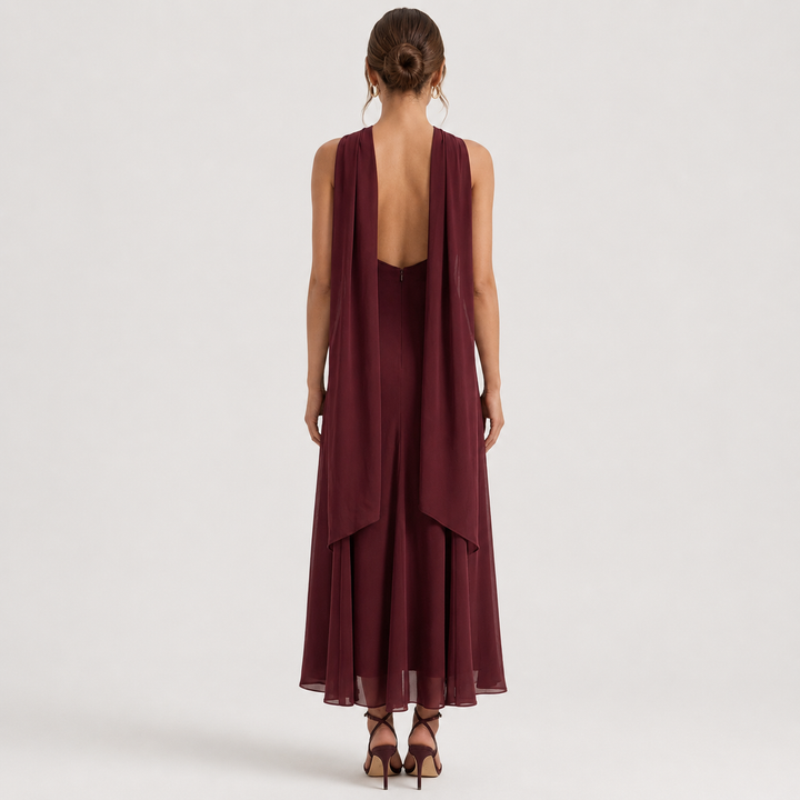 Valentina | Vestido Midi de Fiesta con Escote Halter
