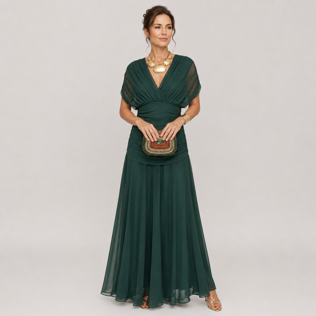 Elena | Vestido Largo de Fiesta con Escote Bardot