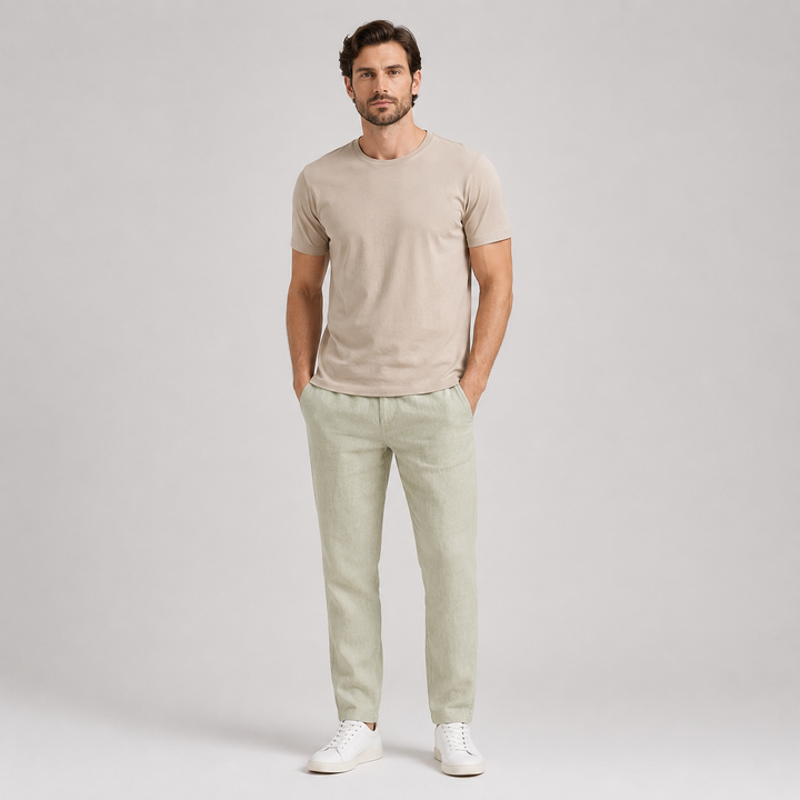 Lucas | Pantalón de Lino de Corte Recto para Hombre