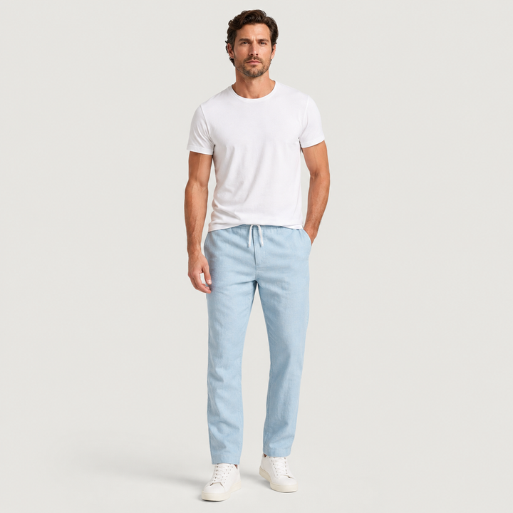 Lucas | Pantalón de Lino de Corte Recto para Hombre